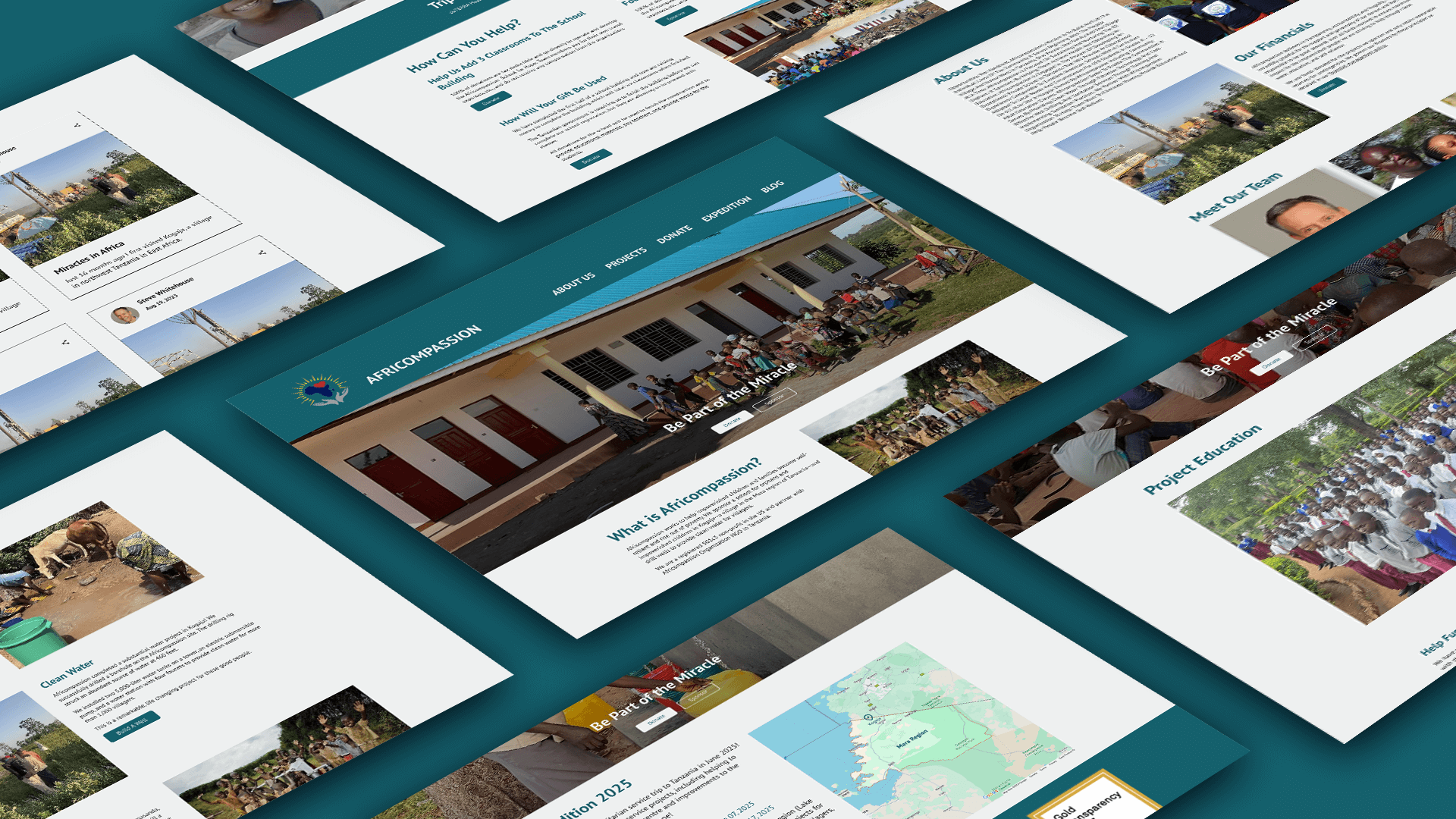 mockup of africomapssion website